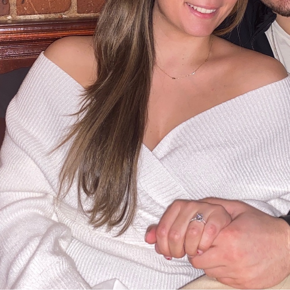 Creamy White off the shoulder sweater